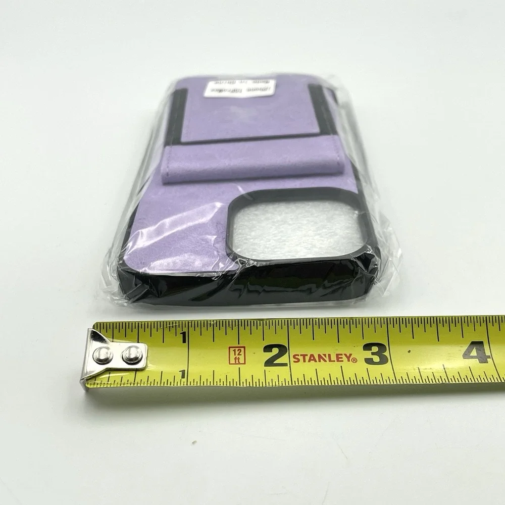 iPhone 15 Pro Max Purple Wallet Case Card‎ Holder Protective Cover New